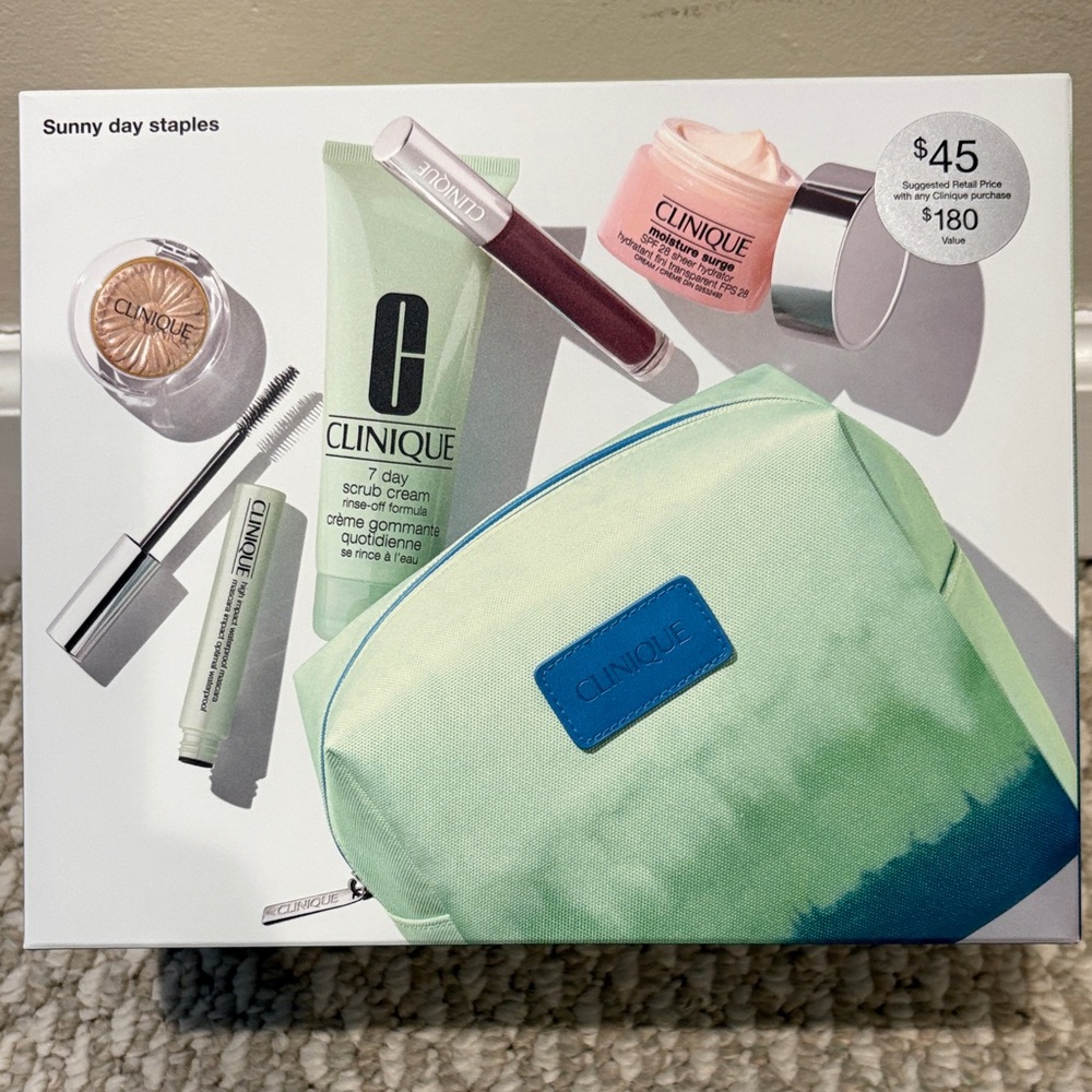 Clinique Skincare and Makeup Collection with bag (sunny day staples)